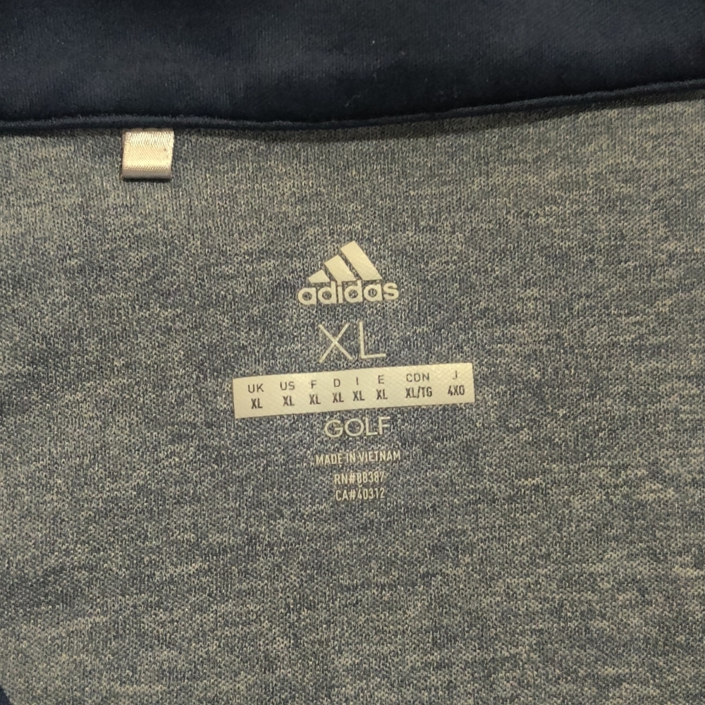 Adidas Gray and Black Quarter-Zip Country Club Golf Pullover - Picture 4 of 10